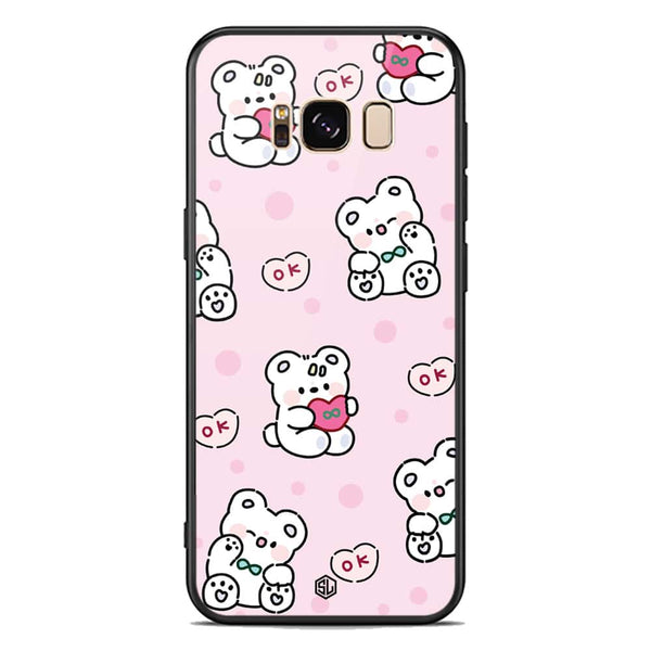 Cute Chic Series Soft Phone Case - Premium Glass Case - Design 1 - Samsung Galaxy S8 Plus