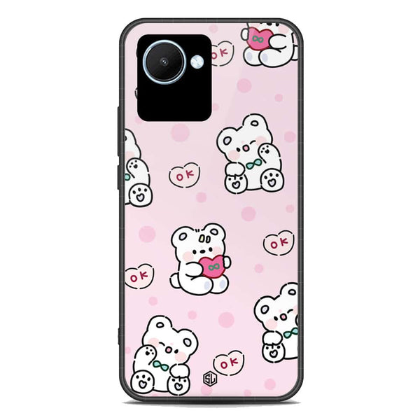 Cute Chic Series Soft Phone Case - Premium Glass Case - Design 1 - Realme C30s