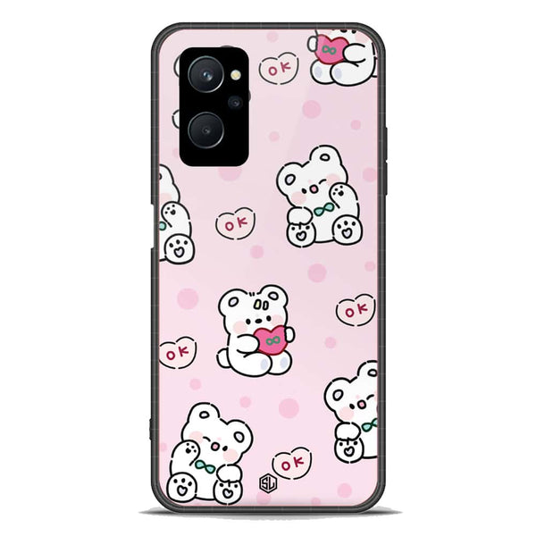 Cute Chic Series Soft Phone Case - Premium Glass Case - Design 1 - Realme 9i