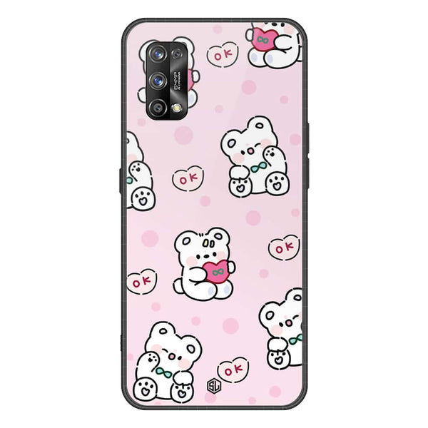 Cute Chic Series Soft Phone Case - Premium Glass Case - Design 1 - Realme 7 Pro