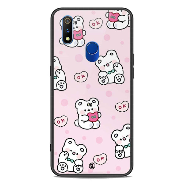 Cute Chic Series Soft Phone Case - Premium Glass Case - Design 1 - Realme 3 Pro