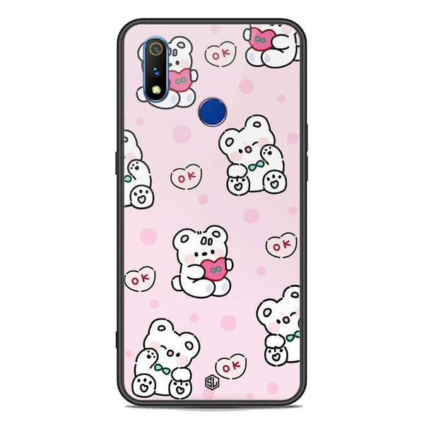 Cute Chic Series Soft Phone Case - Premium Glass Case - Design 1 - Realme 3