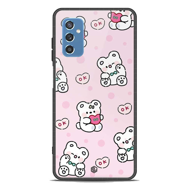 Cute Chic Series Soft Phone Case - Premium Glass Case - Design 1 - Samsung Galaxy M52 5G