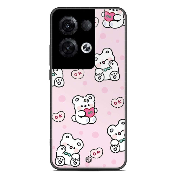 Cute Chic Series Soft Phone Case - Premium Glass Case - Design 1 - Oppo Reno 8 Pro