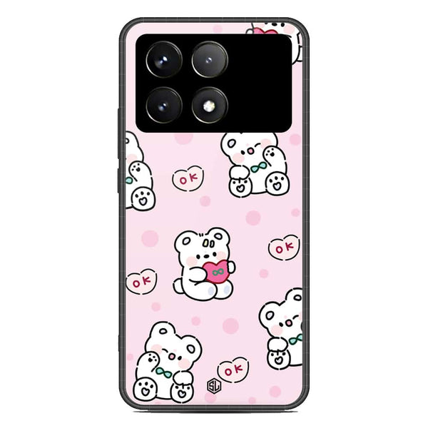 Cute Chic Series Soft Phone Case - Premium Glass Case - Design 1 - Xiaomi Poco X6 Pro