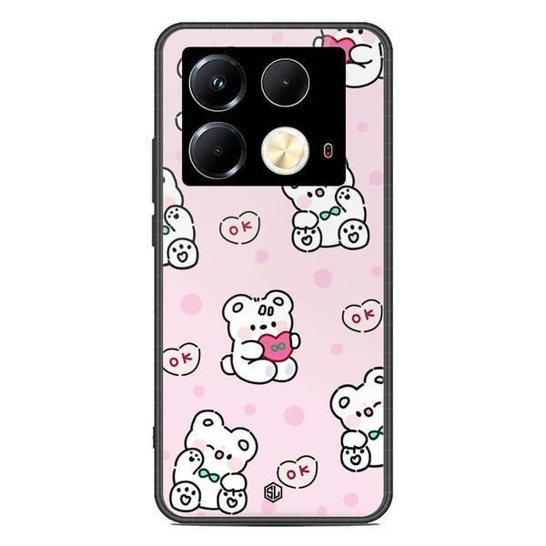 Cute Chic Series Soft Phone Case - Premium Glass Case - Design 1 - Infinix Note 40