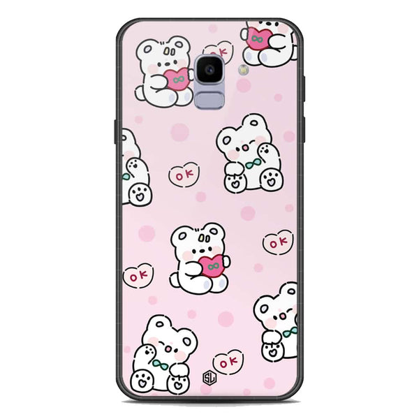 Cute Chic Series Soft Phone Case - Premium Glass Case - Design 1 - Samsung Galaxy J6 2018