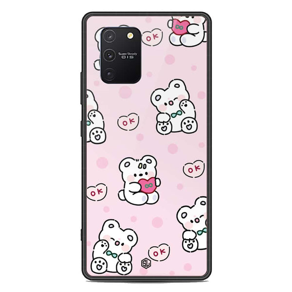 Cute Chic Series Soft Phone Case - Premium Glass Case - Design 1 - Samsung Galaxy A91