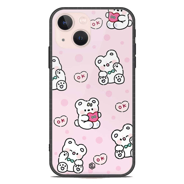 Cute Chic Series Soft Phone Case - Premium Glass Case - Design 1 - iPhone 14 Plus