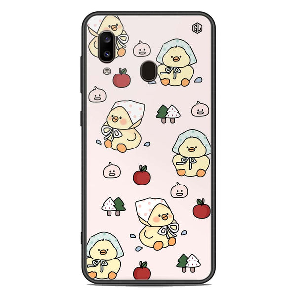 Cute Chic Series Soft Phone Case - Premium Glass Case - Design 2 - Samsung Galaxy A20