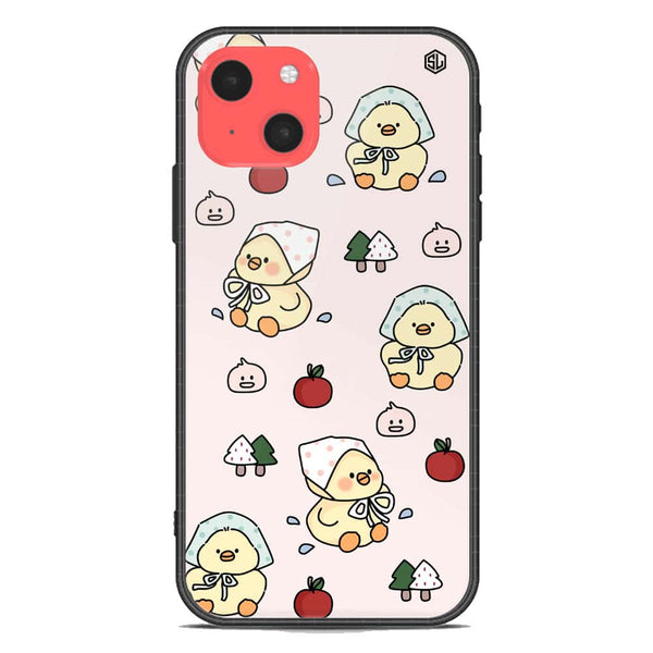 Cute Chic Series Soft Phone Case - Premium Glass Case - Design 2 - iPhone 13 Mini