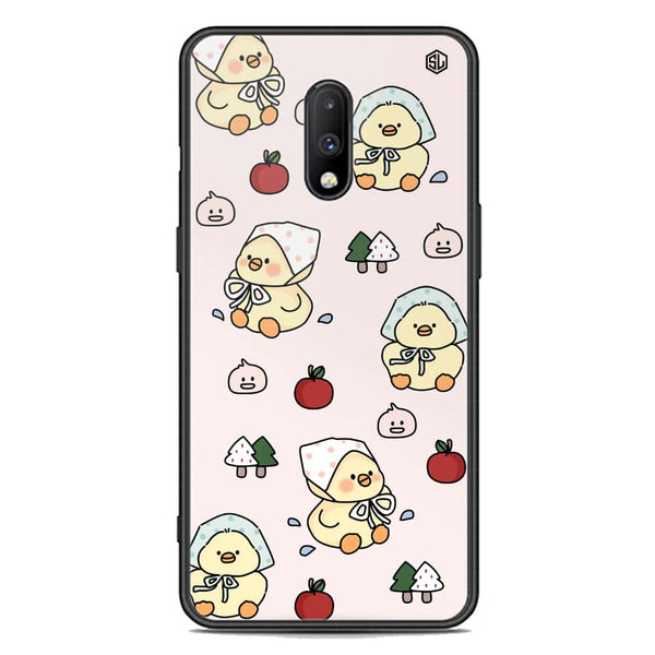 Cute Chic Series Soft Phone Case - Premium Glass Case - Design 2 - OnePlus 7