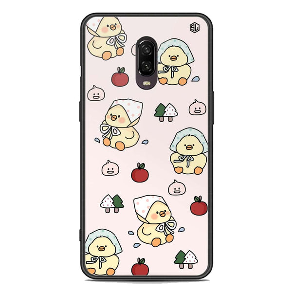 Cute Chic Series Soft Phone Case - Premium Glass Case - Design 2 - OnePlus 6T