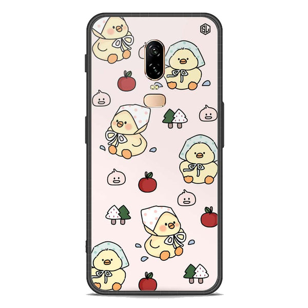 Cute Chic Series Soft Phone Case - Premium Glass Case - Design 2 - OnePlus 6