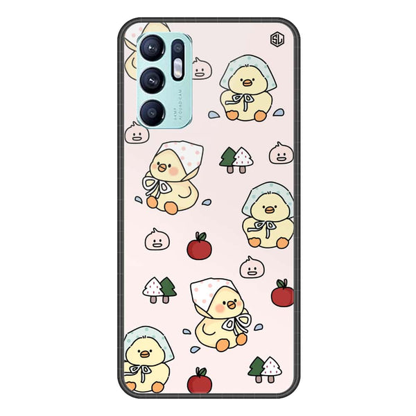 Cute Chic Series Soft Phone Case - Premium Glass Case - Design 2 - Oppo Reno 6