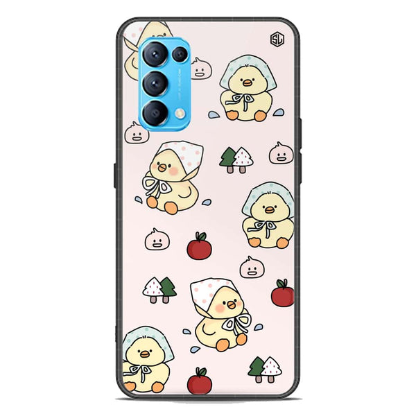 Cute Chic Series Soft Phone Case - Premium Glass Case - Design 2 - Oppo Reno 5 4G