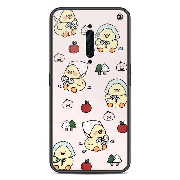 Cute Chic Series Soft Phone Case - Premium Glass Case - Design 2 - Oppo Reno 2F