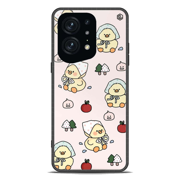 Cute Chic Series Soft Phone Case - Premium Glass Case - Design 2 - Oppo Find X5 Pro