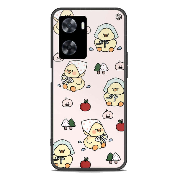 Cute Chic Series Soft Phone Case - Premium Glass Case - Design 2 - Oppo A77s