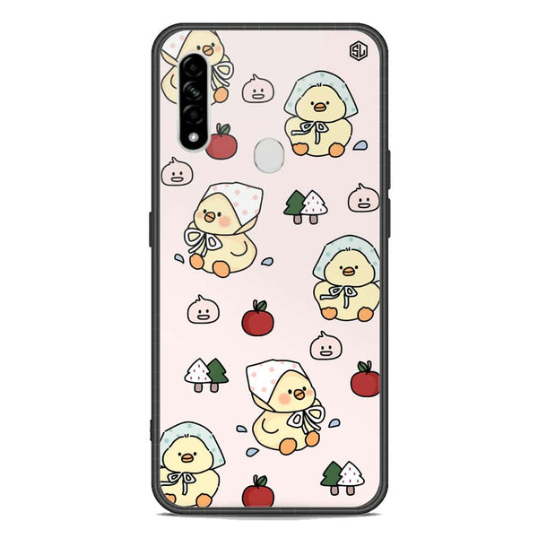 Cute Chic Series Soft Phone Case - Premium Glass Case - Design 2 - Oppo A8