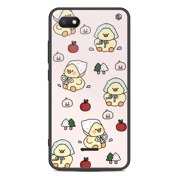 Cute Chic Series Soft Phone Case - Premium Glass Case - Design 2 - Xiaomi Redmi 6A