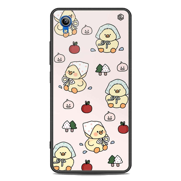 Cute Chic Series Soft Phone Case - Premium Glass Case - Design 2 - Vivo Y91i