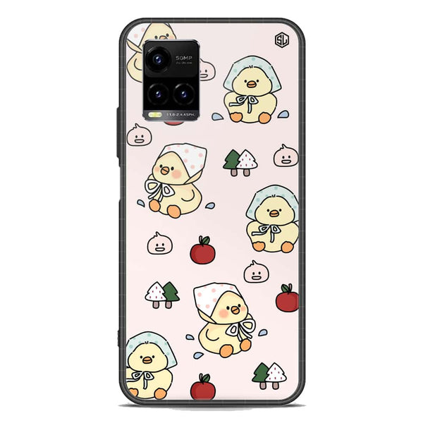 Cute Chic Series Soft Phone Case - Premium Glass Case - Design 2 - Vivo Y21