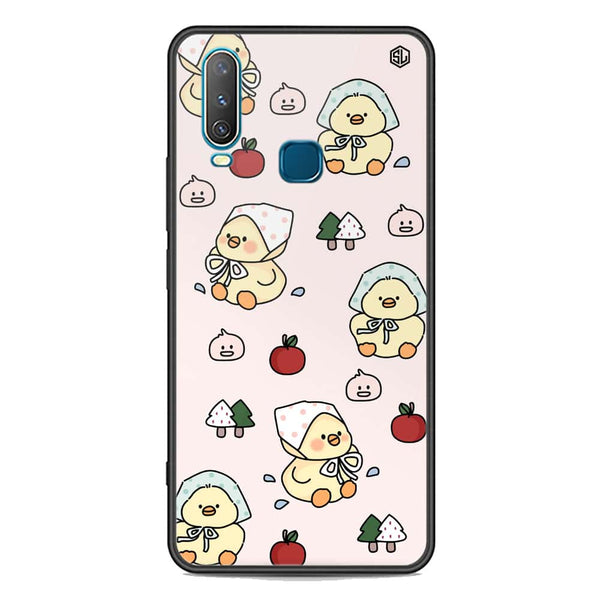 Cute Chic Series Soft Phone Case - Premium Glass Case - Design 2 - Vivo Y12