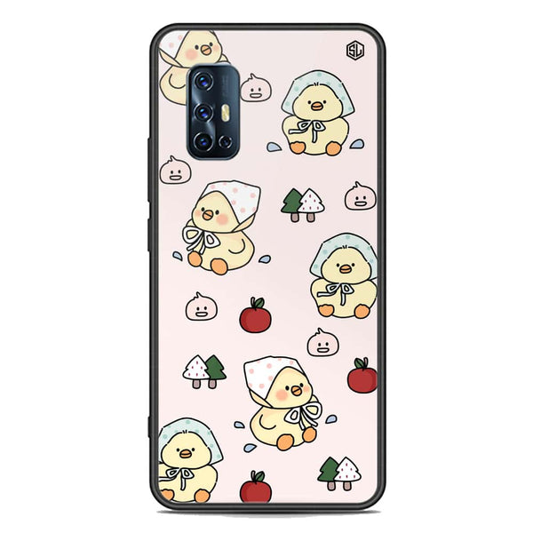 Cute Chic Series Soft Phone Case - Premium Glass Case - Design 2 - Vivo Y9s