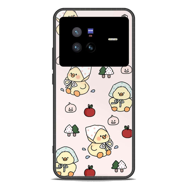 Cute Chic Series Soft Phone Case - Premium Glass Case - Design 2 - Vivo X80