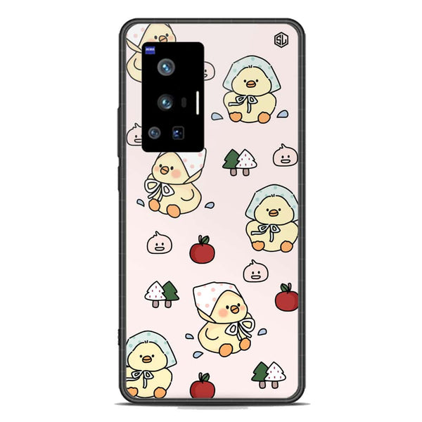 Cute Chic Series Soft Phone Case - Premium Glass Case - Design 2 - Vivo X70 Pro