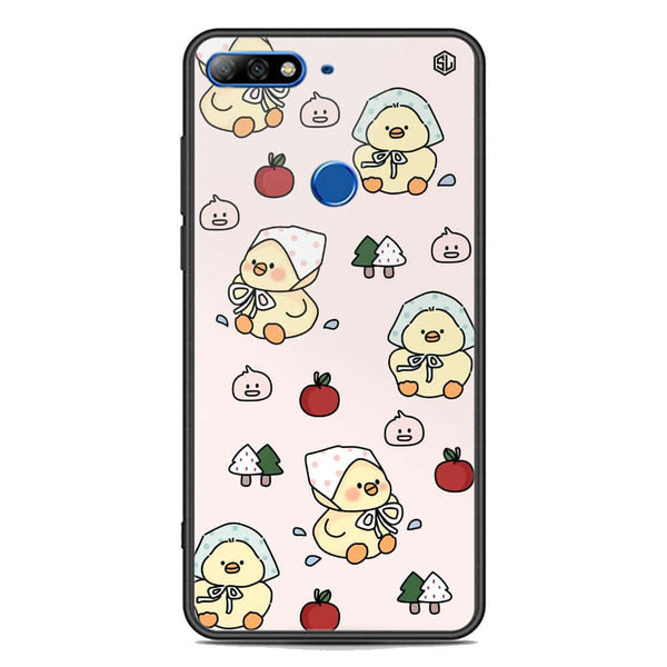 Cute Chic Series Soft Phone Case - Premium Glass Case - Design 2 - Huawei Y7 Prime 2018