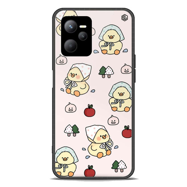 Cute Chic Series Soft Phone Case - Premium Glass Case - Design 2 - Realme C35