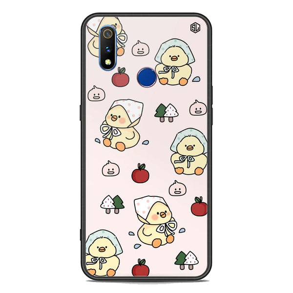 Cute Chic Series Soft Phone Case - Premium Glass Case - Design 2 - Realme 3