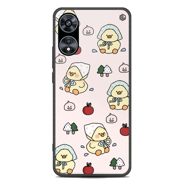 Cute Chic Series Soft Phone Case - Premium Glass Case - Design 2 - Oppo A78 4G