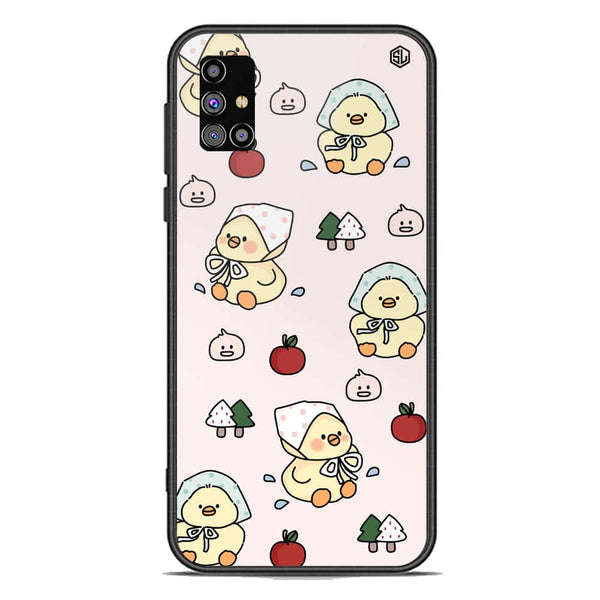 Cute Chic Series Soft Phone Case - Premium Glass Case - Design 2 - Samsung Galaxy M31s