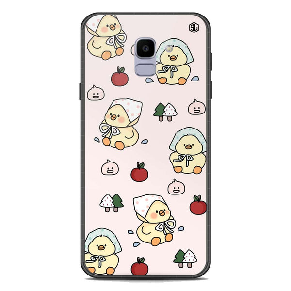 Cute Chic Series Soft Phone Case - Premium Glass Case - Design 2 - Samsung Galaxy J6 2018