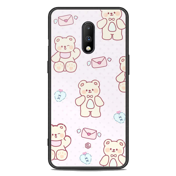 Cute Chic Series Soft Phone Case - Premium Glass Case - Design 3 - OnePlus 7