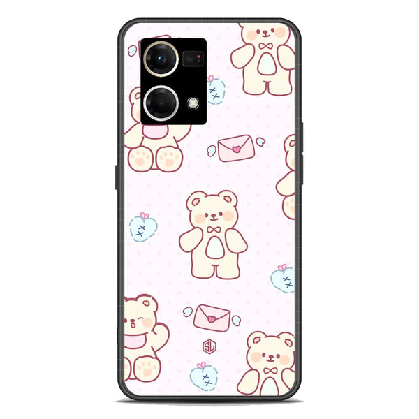 Cute Chic Series Soft Phone Case - Premium Glass Case - Design 3 - Oppo Reno 7 4G