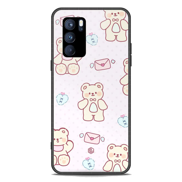 Cute Chic Series Soft Phone Case - Premium Glass Case - Design 3 - Oppo Reno 6 Pro 5G