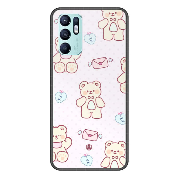 Cute Chic Series Soft Phone Case - Premium Glass Case - Design 3 - Oppo Reno 6