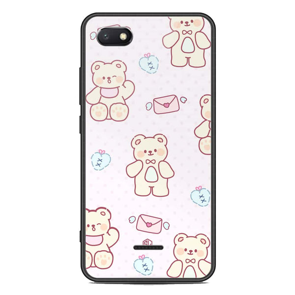 Cute Chic Series Soft Phone Case - Premium Glass Case - Design 3 - Xiaomi Redmi 6A