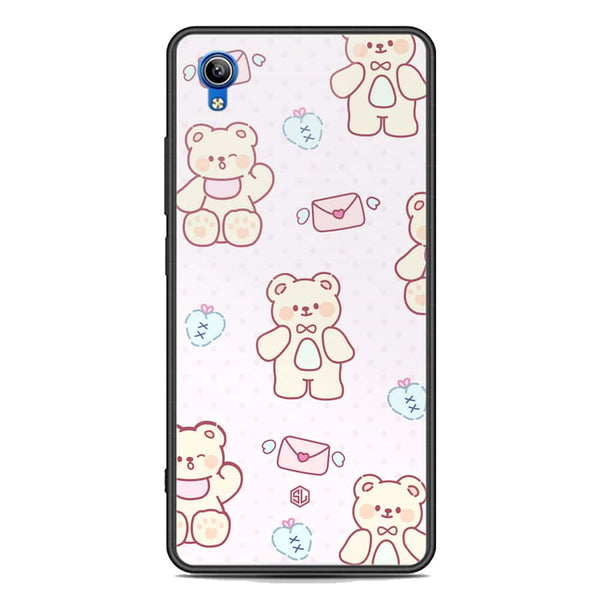 Cute Chic Series Soft Phone Case - Premium Glass Case - Design 3 - Vivo Y91i