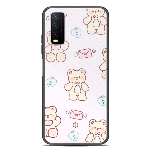 Cute Chic Series Soft Phone Case - Premium Glass Case - Design 3 - Vivo Y20s