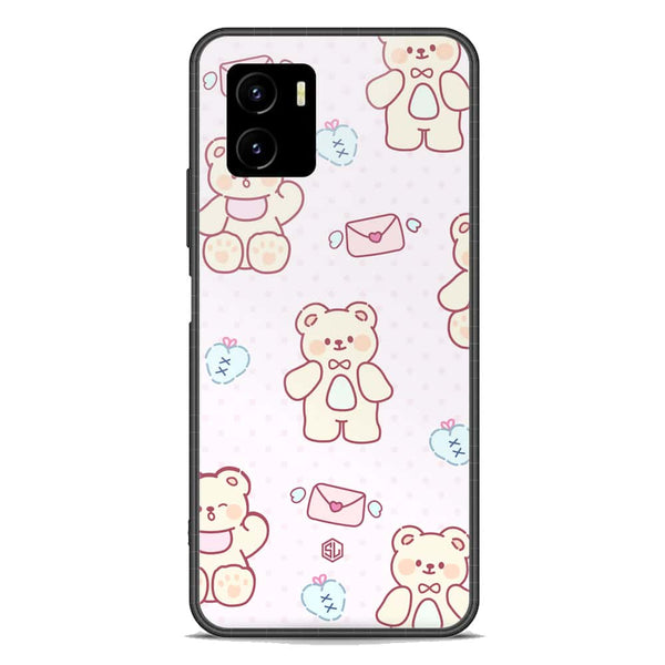 Cute Chic Series Soft Phone Case - Premium Glass Case - Design 3 - Vivo Y15c