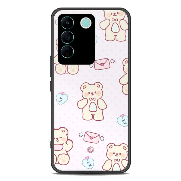 Cute Chic Series Soft Phone Case - Premium Glass Case - Design 3 - Vivo V27e