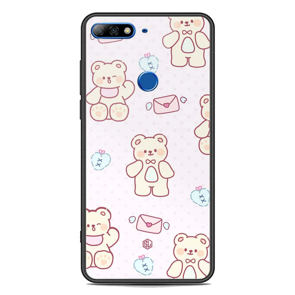 Cute Chic Series Soft Phone Case - Premium Glass Case - Design 3 - Huawei Y7 Prime 2018