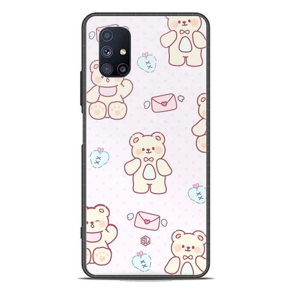 Cute Chic Series Soft Phone Case - Premium Glass Case - Design 3 - Samsung Galaxy M51