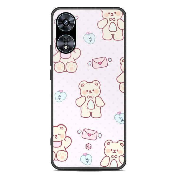 Cute Chic Series Soft Phone Case - Premium Glass Case - Design 3 - Oppo A78 4G