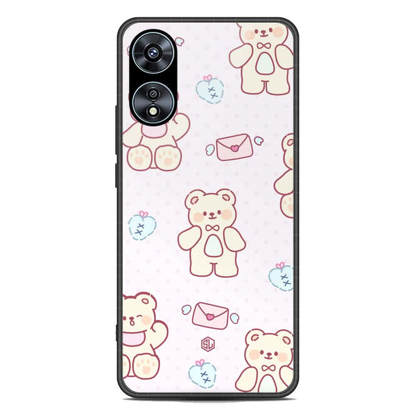 Cute Chic Series Soft Phone Case - Premium Glass Case - Design 3 - Oppo A58 4G